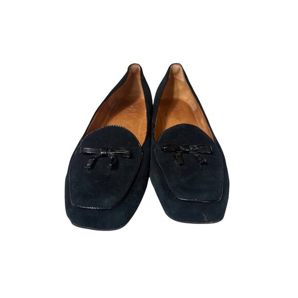 Gentle Souls‎ Womens Black Suede Loafers With Bow Detail Size 9.5M - Picture 3 of 8